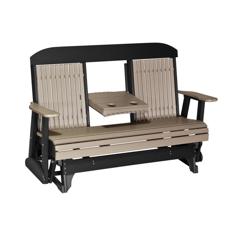 Buvana Outdoor Glider, Weatherwood/Black 1
