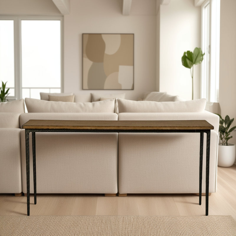 Outi Reclaimed Pine Console Table, Antique Natural