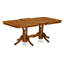 L'ensemble de table de cuisine 9 pièces comprend une table rectangulaire avec rallonge papillon et 8 chaises, brun selle-49678129