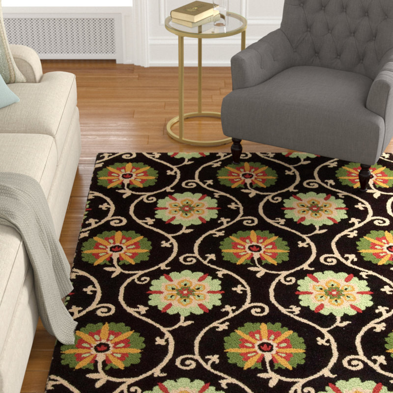 Aberdeenshire Wool Floral Indoor Rug, Rectangle 3'9" x 5'9"