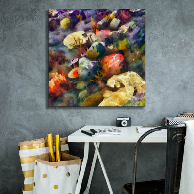  'Sea Life 3' by Alonzo Saunders Canvas Wall Art, 26" x 26"