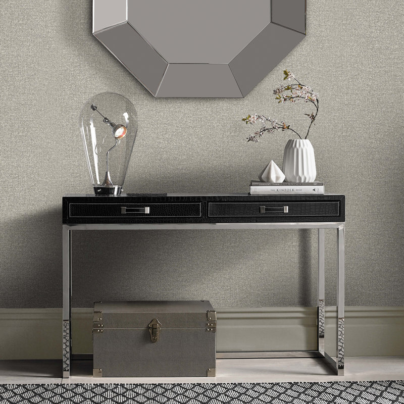 Twill Natural Wallpaper, Gray