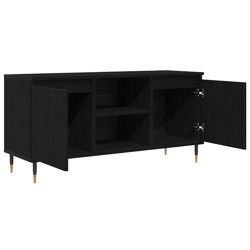 Unfinished TV Stand for TVs up to 48", Black Oak