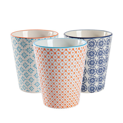 Nicola Spring - Hand-Printed Tumblers - 300ml - 3 Colours