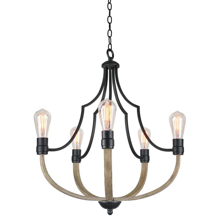 Lustre géométrique unique à 5 lumières Sherwood