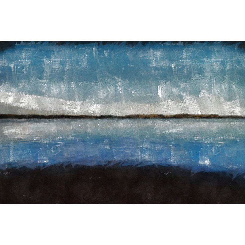 Painted Blue Horizon - Wrapped Canvas Art Prints, 30cm H x 46cm W