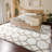 7X10 Large Area Rugs For Living Room Bedroom, Washable Geometric Boho Soft Plush Shaggy Fuzzy Floor Carpet Mat, White Beige Fluffy Rug For Nursery Kids Teen Dorm Home Decor-403686926-403686916