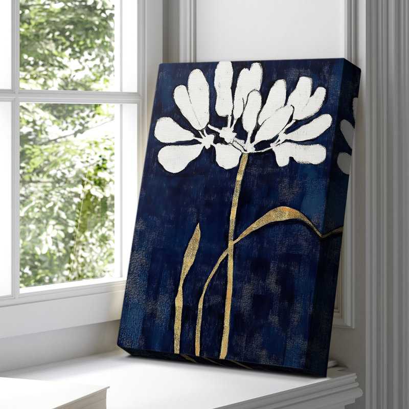 Toile tendue avec châssis floral CLV III, H 36 po x l 24 po
