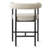 24" Upholstered Boucle Counter Stool with Arm