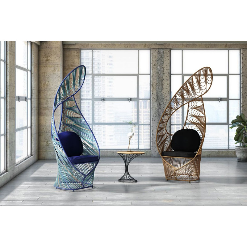 Peacock Solid Wood End Table
