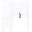 Coiffeuse 5 tiroirs Souza avec miroir DEL blanc brillant-126598077