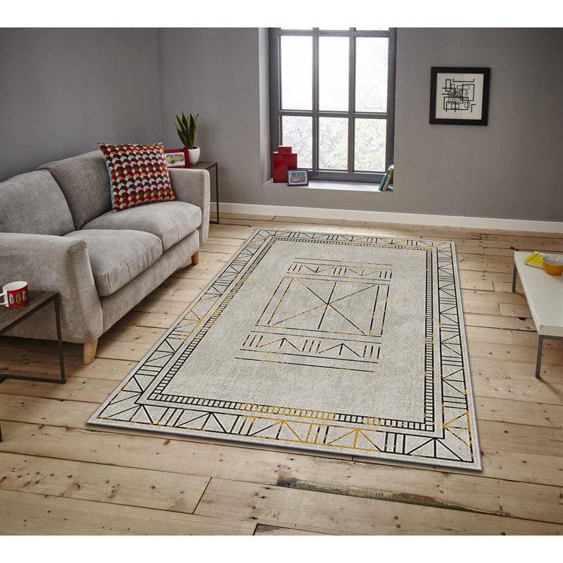 Luxurious Velvet Area Rug, 4.6 x 7.2 Feet | 100% Polyester, 740 g/m² | Non-Slip Felt Dot Underside, Machine Washable | Digital Print Design, Easy to Clean, Perfect for Living Room & Bedroom Décor