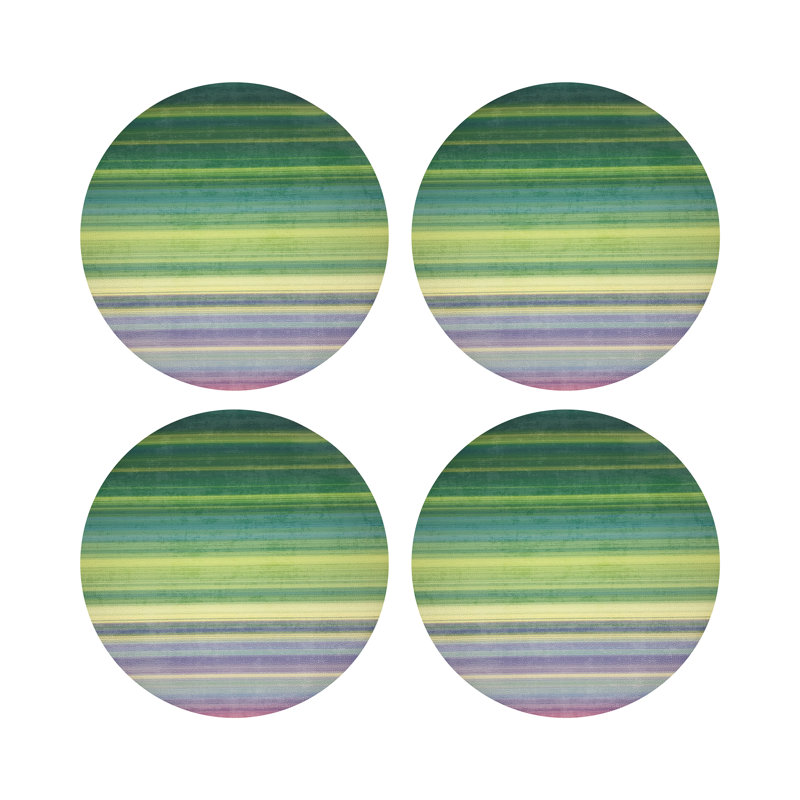 Gradient Greens Pebble 16" Vinyl Placemat, Green