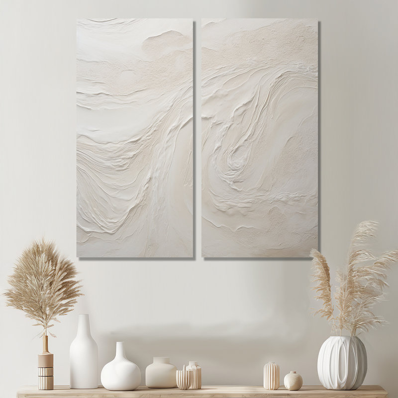 Décoration murale 2 pièces Clate - Beige, 20" H x 24" W, Wrapped Canvas, Does Not Apply
