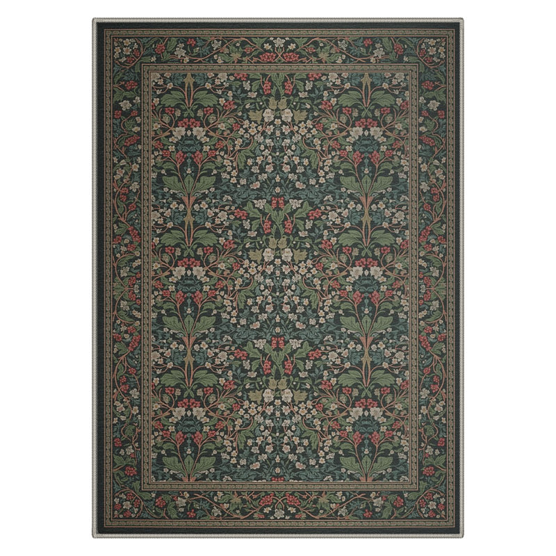 Tapis rouge / vert Allendale Aura, Rectangulaire 8 pi x 10 pi