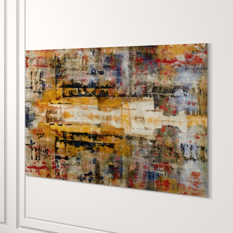 Slide Rule Painting by Alexys Henry, 47" H x 74" W x 1.5" D, Knife Gel