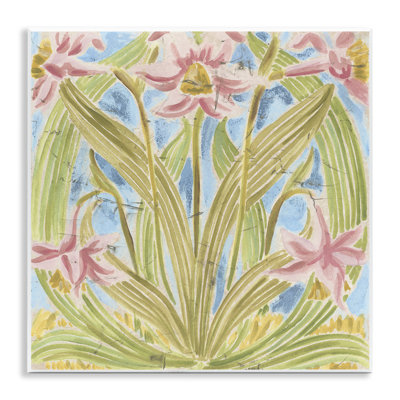 Botanical Palau Tiles Wall Plaque, design by June Erica Vess