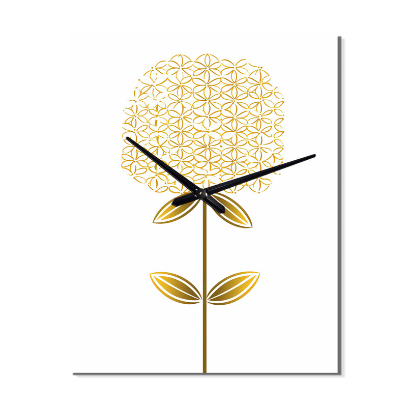 Horloge murale florale, H 40 po x l 30 po x P 1 po