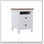 Table de chevet 2 tiroirs en bois de style campagne-2135336213