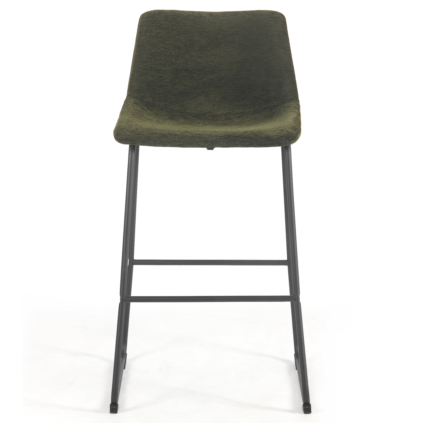 Anke Vegan Leather Armless (Set of 2), Bar Stool (29" Seat Height), Green