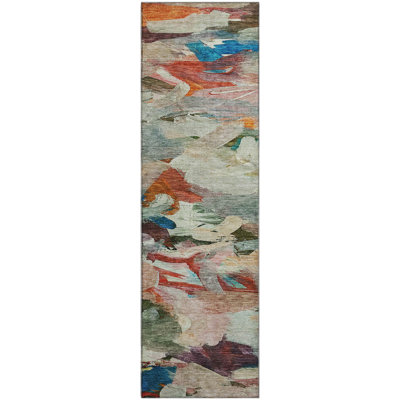 Premium Machine Washable Dahl AMF1075 Abstract Rug