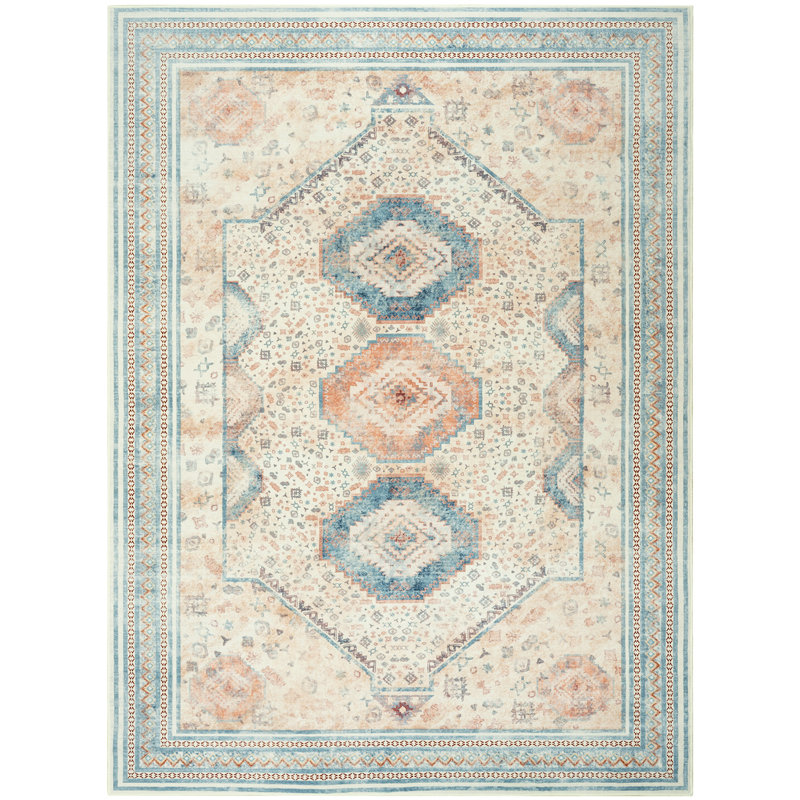 Tapis de salon à motif géométrique Straub, Rectangle 6 pi x 9 pi
