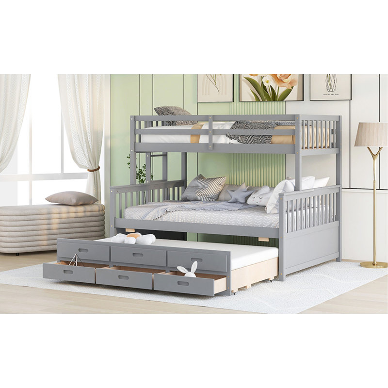 Lit plateforme avec rangement Jarrelle, Gris