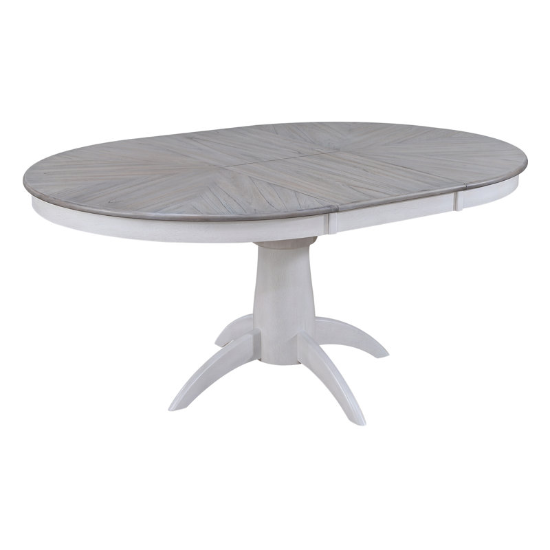 Extendable Oval Solid Wood Base Dining Table