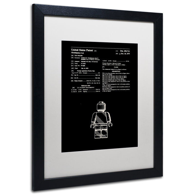 Eyron, «Lego Man Vernis, noir», impression encadrée, H 20 po x l 16 po x P 0,5 po