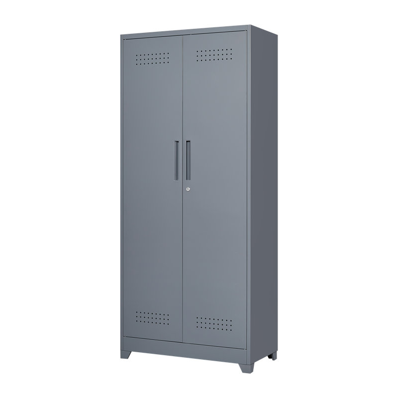 Armoires de rangement en métal, armoire à outils de nettoyage avec portes verrouillables, armoire de rangement pour outils à haut balai