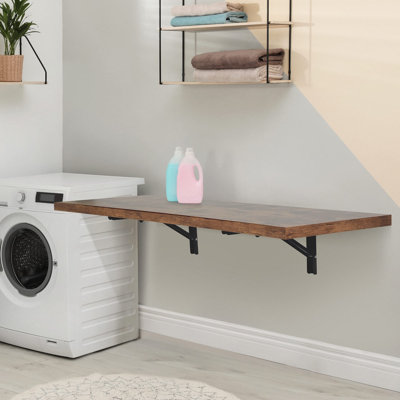 Stainless Steel Wall Mounted Desk & Laundry Folding Table - Durable Design