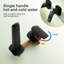 Robinet de salle de bain mural avec poignée simple, corps de valve en laiton massif, noir mat-126121537