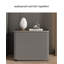 Table de chevet moderne minimaliste, en cuir gris, avec tiroir de rangement, convient à la chambre à coucher