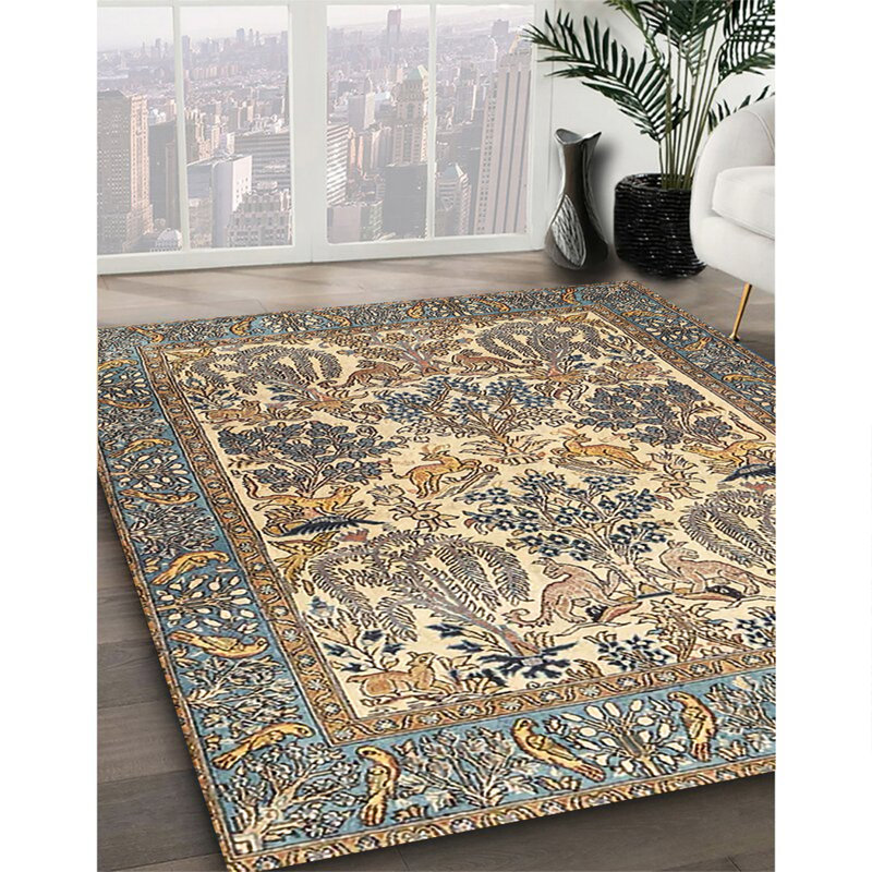 Tapis traditionnel 100% lavable à la machine 4232, Carré 5 pi