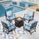 Asfand 4 - Person Outdoor Seating Group with Rocking Lounge Chairs&  Firepit Table