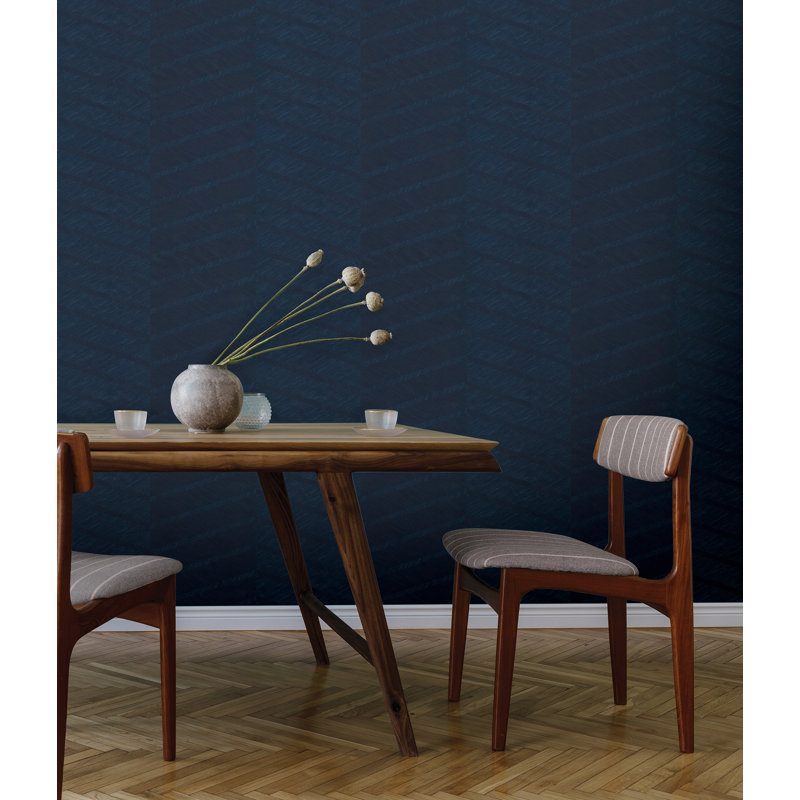Rouleau de papier peint adhésif texturé L 18 pi x l 20,5 po Wayward, Bleu