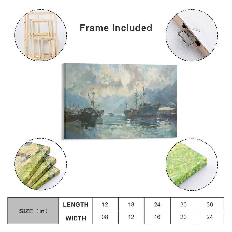 Toile encadrée 24 "x 36" avec cadre en bois, prête à être accrochée, 24 po x 36 po