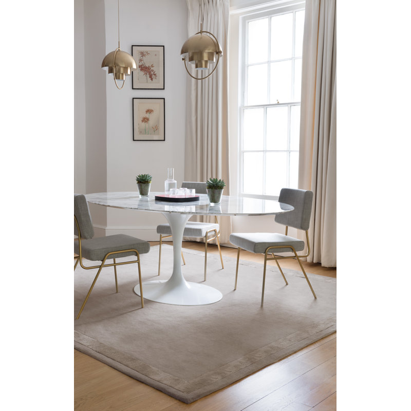 Farrow & Ball Silk Border Sam's Stone Area Rug, Rectangle 5' x 7'6"