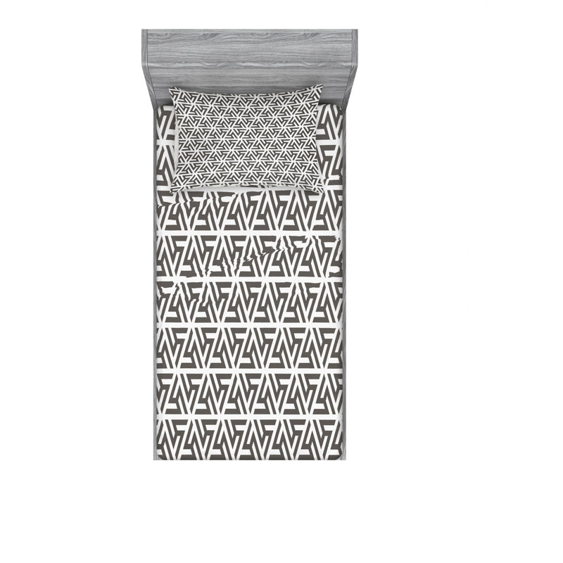 Ensemble de draps en forme de flocons de neige, Ensemble de draps pour lit simple avec drap-housse
