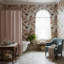 Papier peint floral avec décoration murale abstraite amovible rose