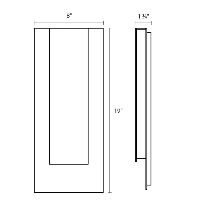 Luminaire à cloison d'extérieur à DEL intégré Reveal, Gris