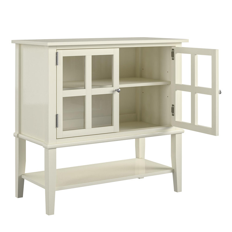Deloyce 2 - Door Rectangle Accent Cabinet, White