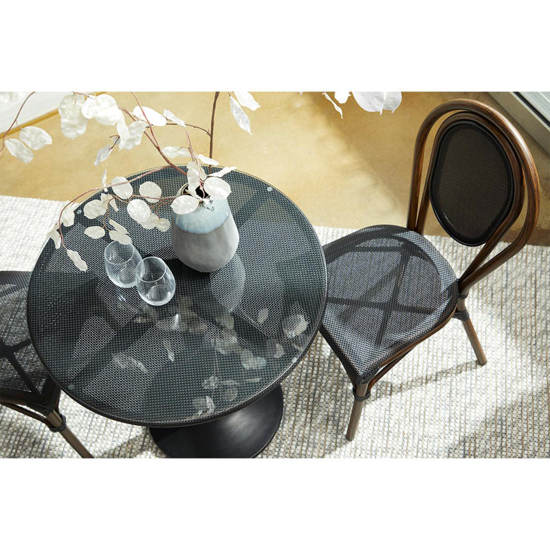 Abode 29.34'' Glass Outdoor Dining Table