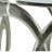 Set of 2 Nesting Side Tables, Aluminum Loop Frame, Nickel Finish, 19 & 17 Inch Rounds