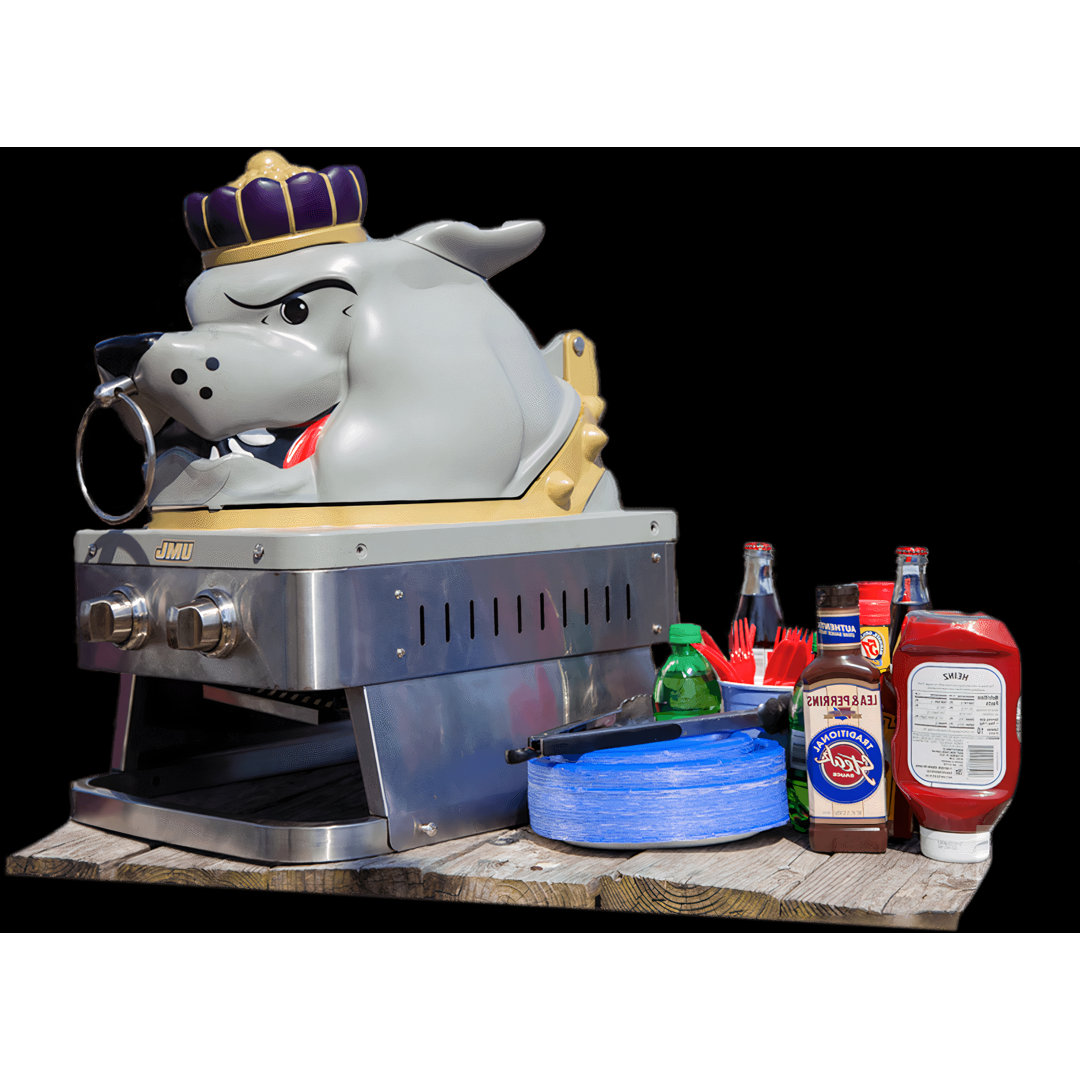 NCAA JMU Duke Dog Portable Liquid Propane Gas Grill Mascot-Grills.com