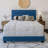 Boyd Sleep Napoli Faux Leather Fabric Upholstered Platform Bed Frame w/Adjustable Headboard, no Noise Strong Wood Slat Support, Box Spring/Foundation Required, Easy Effortless Assembly,-286816229-286816233