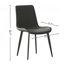 Modern Dining Chair – Upholstered Faux Leather Seats with Sturdy Metal Legs-400168890-395656556
