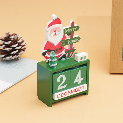Wood Holiday Countdown Calendar Green
