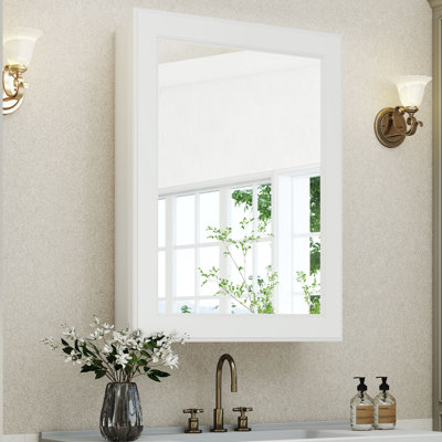 Armoire à pharmacie avec miroir pour salle de bain, surface et fixation encastrée
