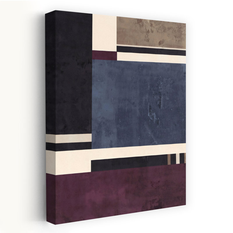 Crosby St 3, art mural contemporain abstrait et élégant, 18" H x 12" W